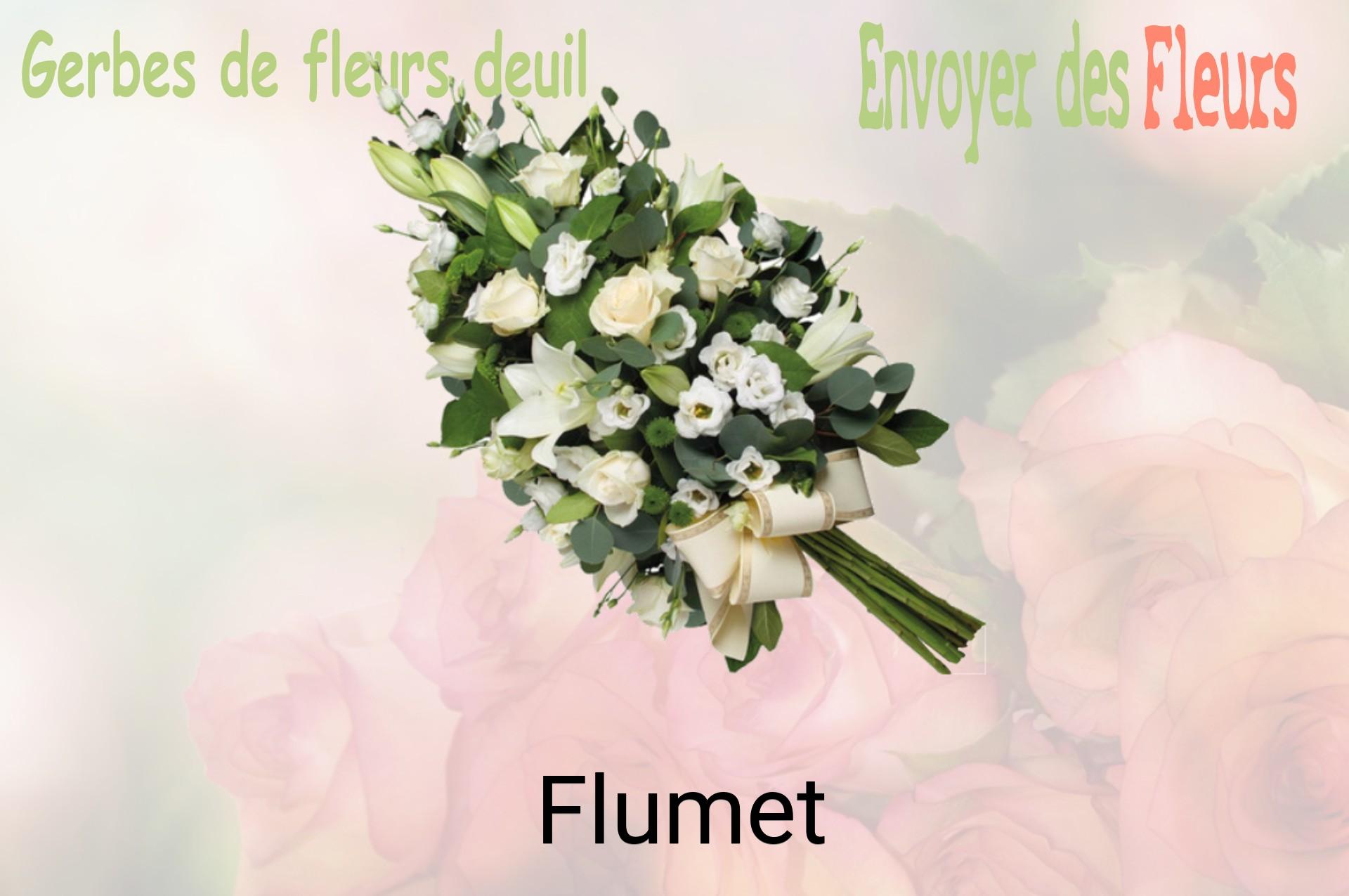 Gerbe de fleurs de deuil livrée à Flumet